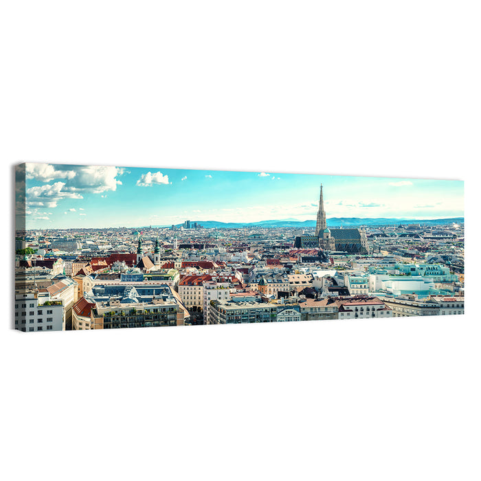 Vienna Skyline with St. Stephen's Cathedral Wall Art as a canvas print