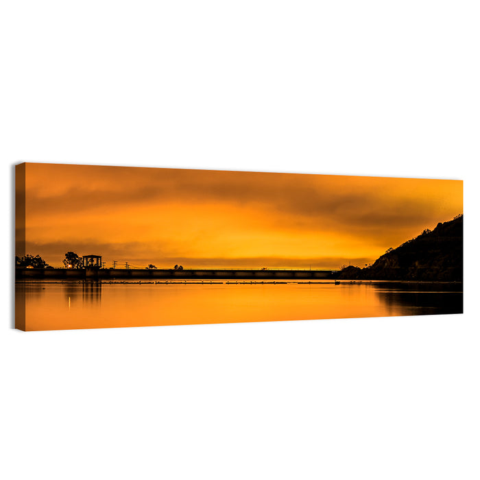 Lake Murray Sunset Wall Art as a canvas print