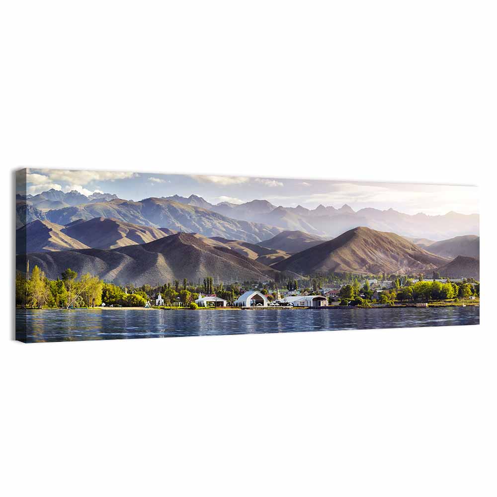 Issyk Kul Lake Wall Art, canvas print, panoramic