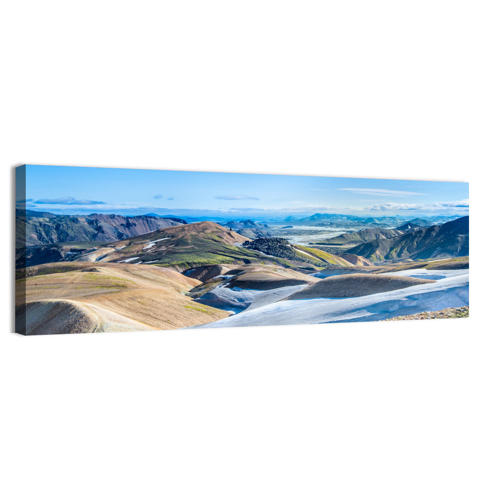 Rhyolite Mountain Range Wall Art, canvas print, panoramic