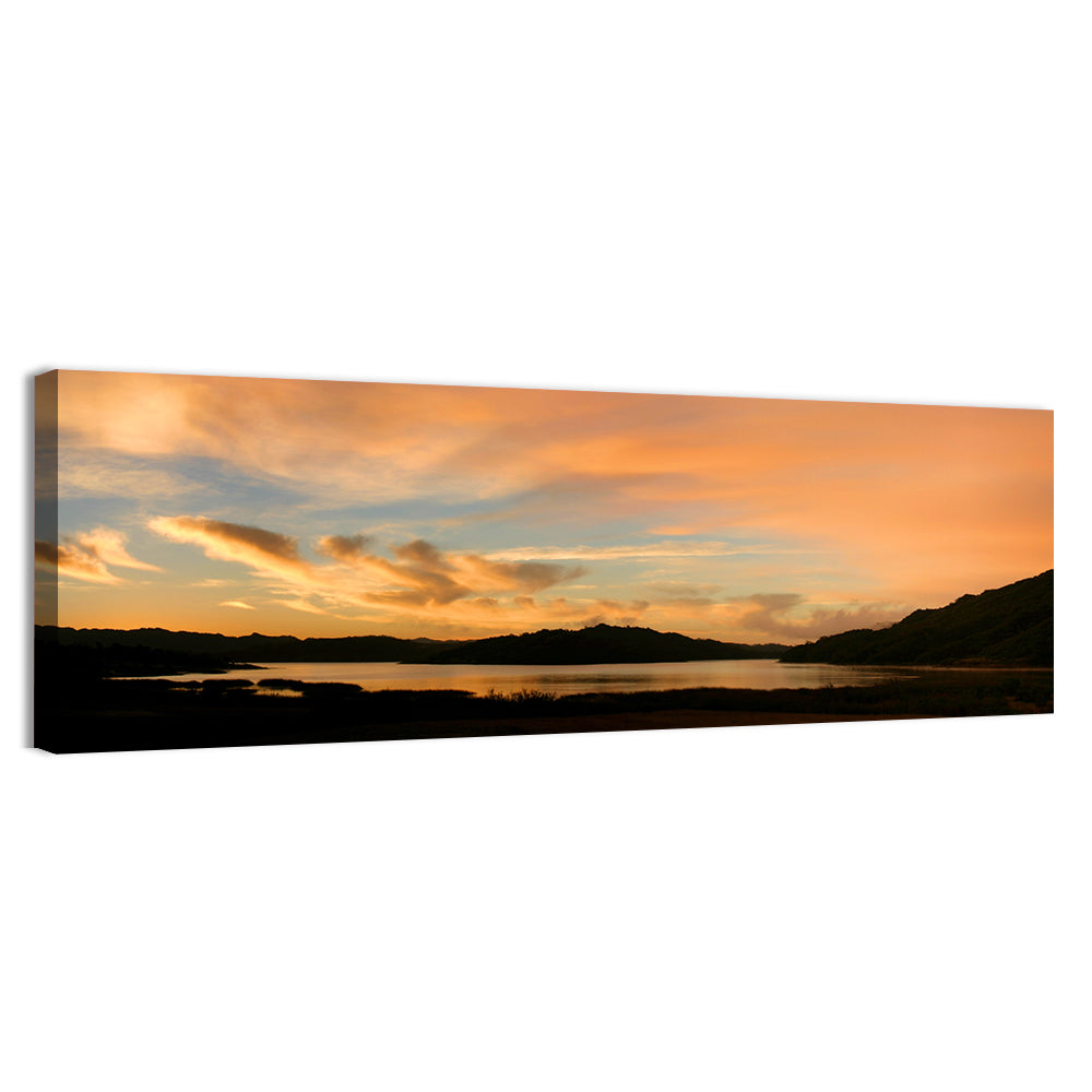 Lake Casitas Sunrise Wall Art, canvas print, panoramic