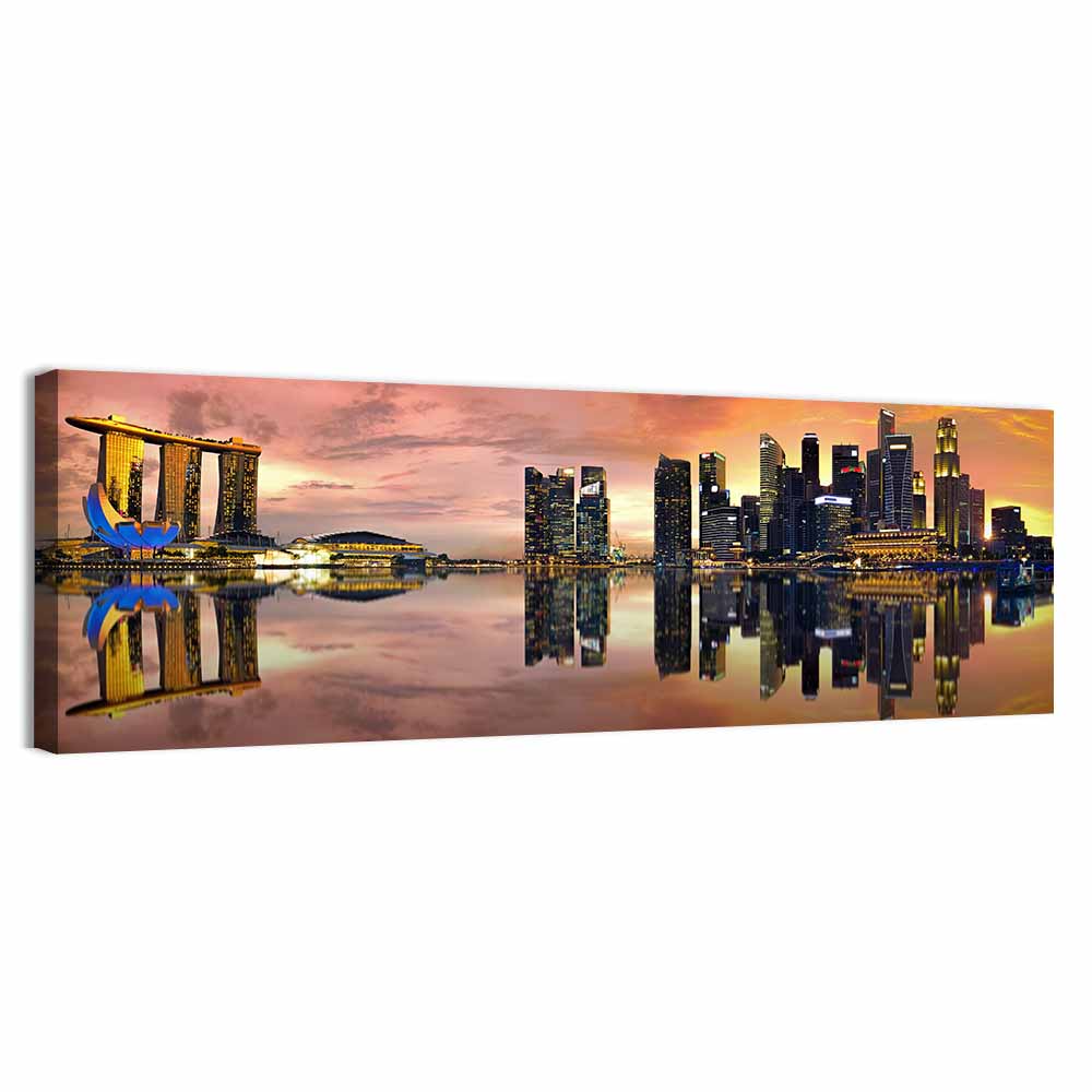 Singapore Marina Bay Skyline Wall Art, canvas print, panoramic