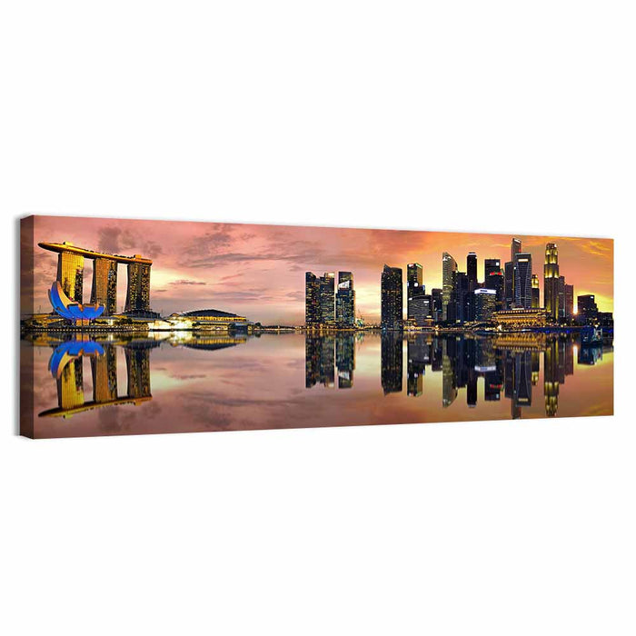 Singapore Marina Bay Skyline Wall Art as a canvas print