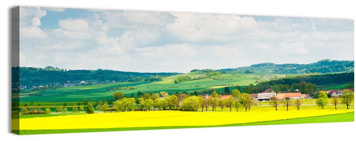 Czech Rapeseed Fields Wall Art as a canvas print