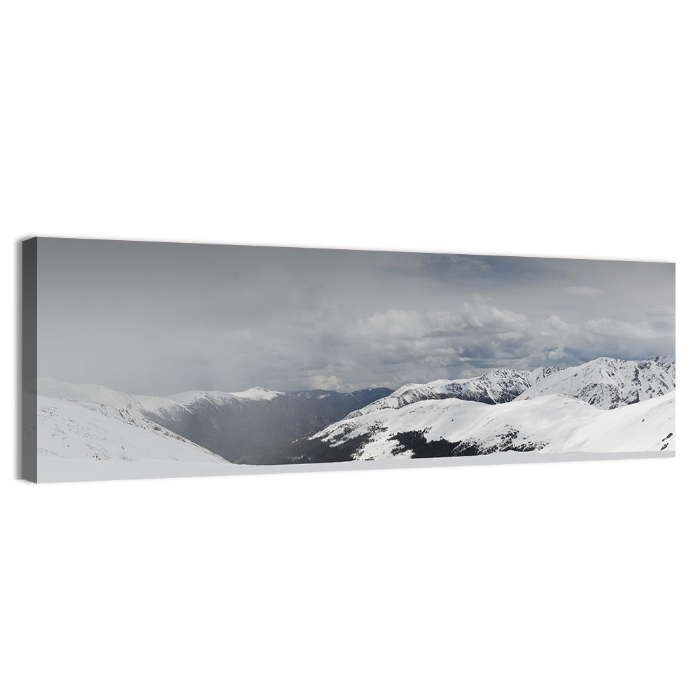 Snowy Colorado Mountains Wall Art, canvas print, panoramic