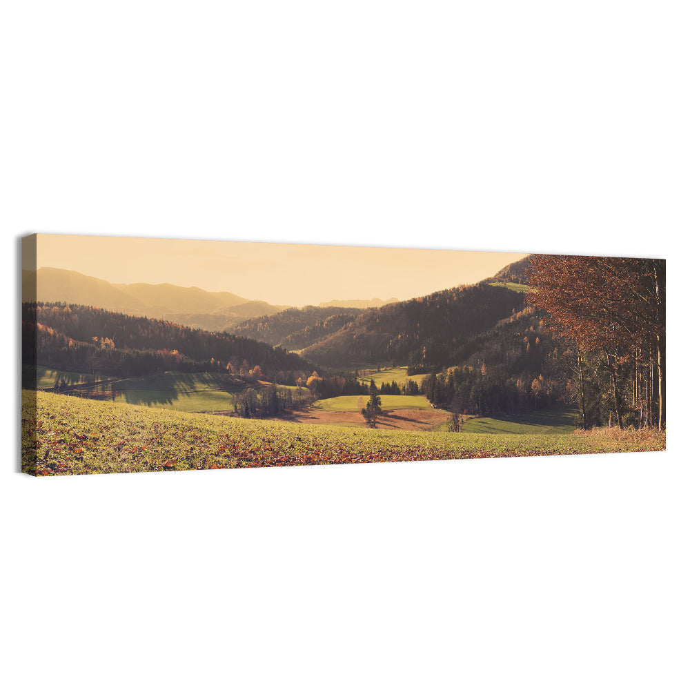 Stodertal Valley Wall Art, canvas print, panoramic