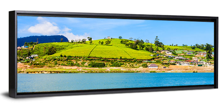Lake Gregory Landscape Wall Art as a framed canvas