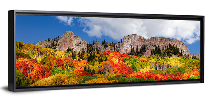 Colorado Rocky Mountains in Autumn Wall Art as a framed canvas
