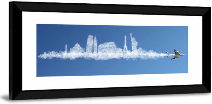 World Tour Cloud Skyline Wall Art as a framed print