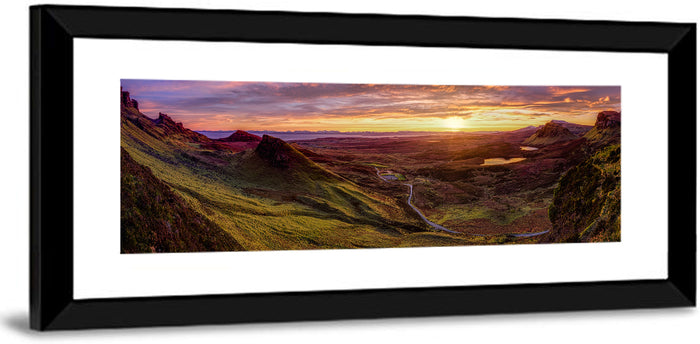 Quiraing Isle of Skye Sunset Wall Art as a framed print