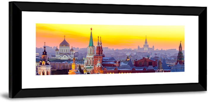 Moscow Kremlin at Golden Hour Wall Art as a framed print