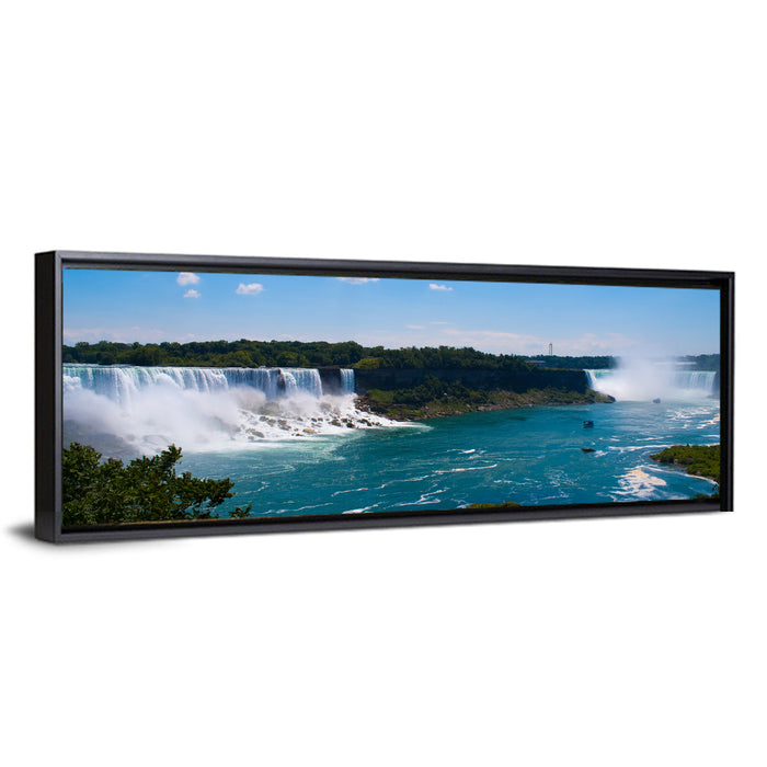 Niagara Falls Panorama Wall Art as a framed canvas
