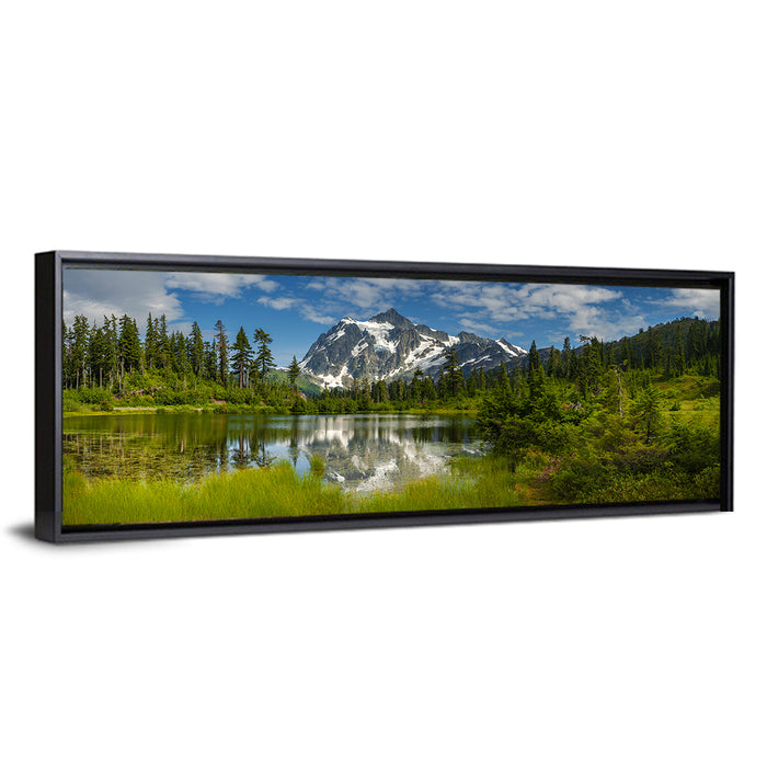 Mt Shuksan from Picture Lake Wall Art as a framed canvas