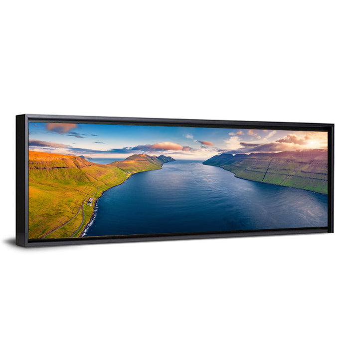 Kalsoy Island Golden Hour Wall Art as a framed canvas