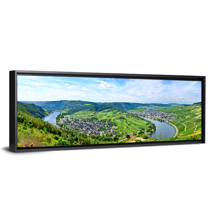 Moselle River at Bernkastel-kues Wall Art as a framed canvas