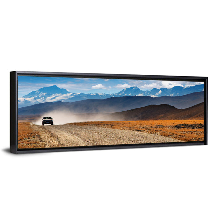 Road to Everest, Tibetan Highlands Wall Art as a framed canvas