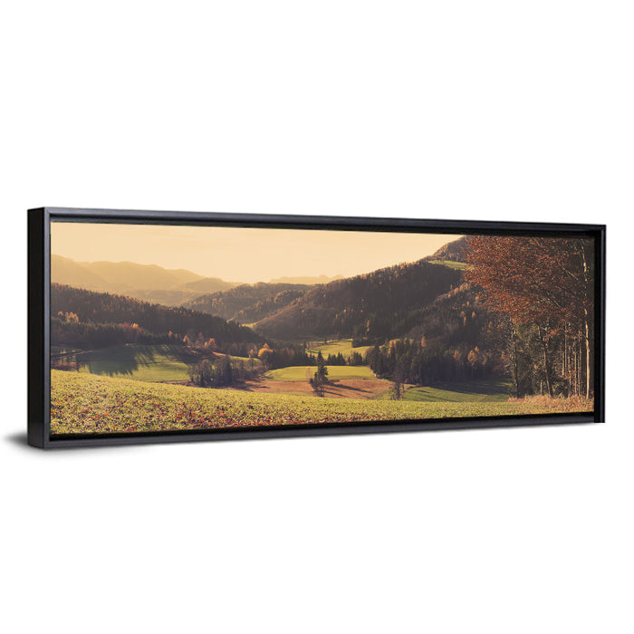 Stodertal Valley Wall Art as a framed canvas