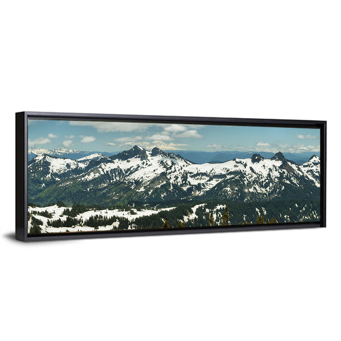 Mount Adams Snow Peaks Wall Art as a framed canvas