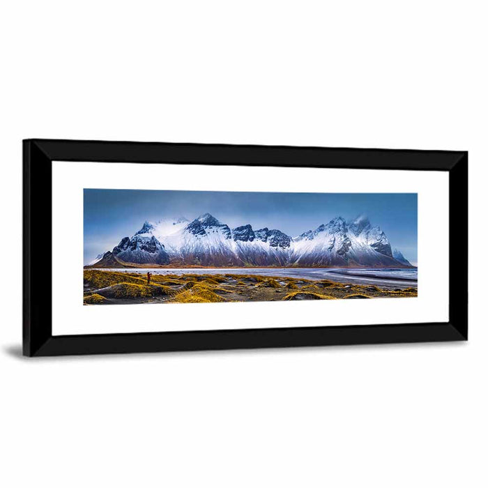 Vestrahorn Mountain Range Wall Art as a framed print