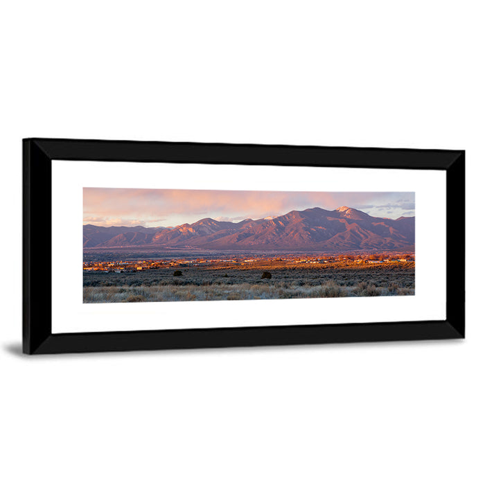 Taos Valley Sunset Wall Art as a framed print