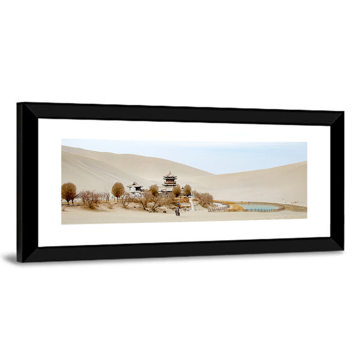 Crescent Lake Temple Dunes Wall Art as a framed print