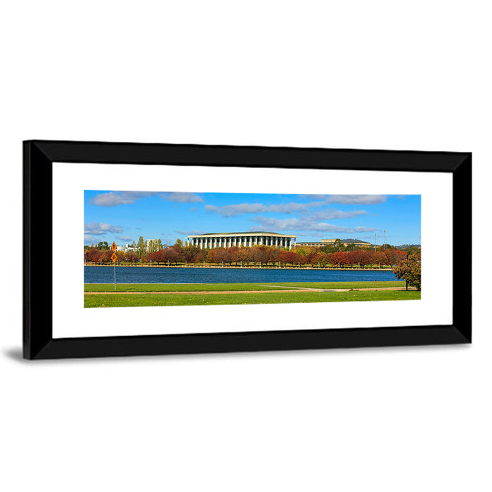 Lake Burley Griffin, National Library Wall Art as a framed print