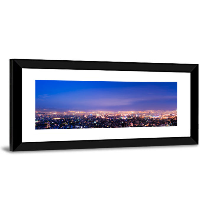 Tehran Nightscape Wall Art as a framed print