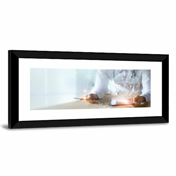 Holographic Human Anatomy Wall Art as a framed print