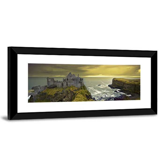 Dunluce Castle Ruins Wall Art as a framed print