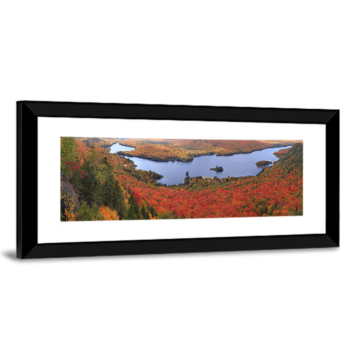 Lake Monroe Autumn Vista Wall Art as a framed print