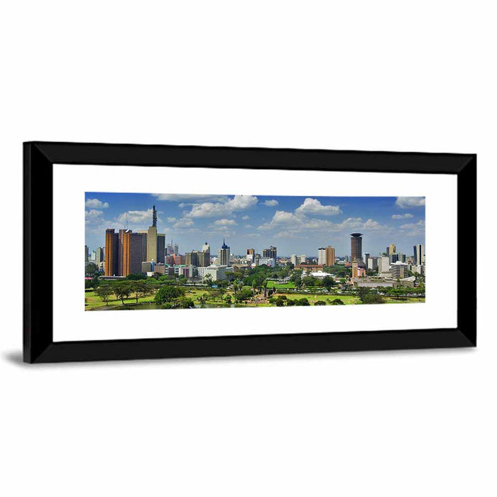 Nairobi Skyline Wall Art as a framed print