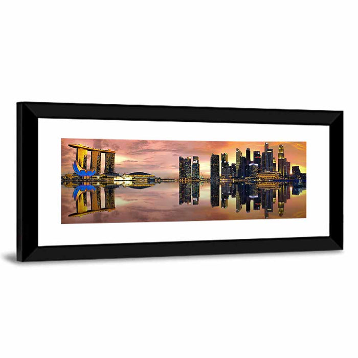 Singapore Marina Bay Skyline Wall Art as a framed print