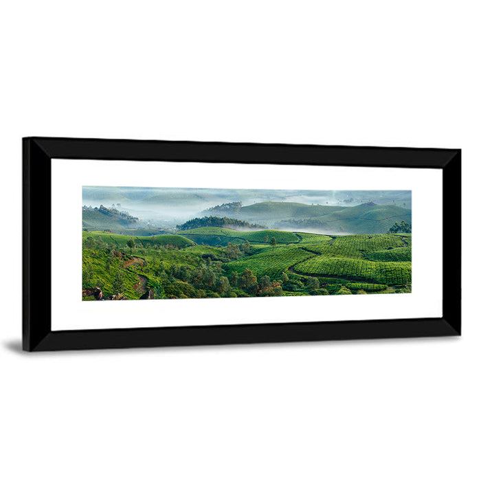 Kerala Tea Fields Wall Art as a framed print