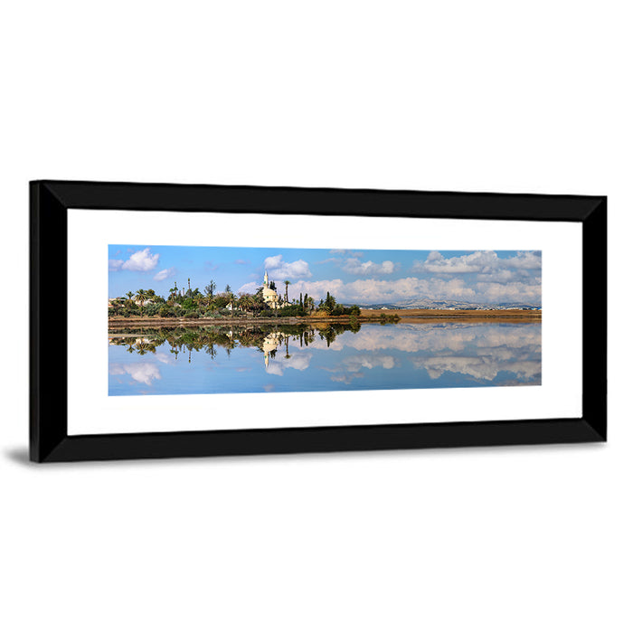 Hala Sultan Tekke Mosque Wall Art as a framed print