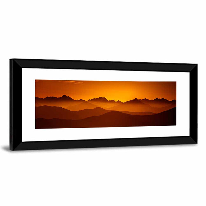 Tatry Mountains Sunset, Slovakia Wall Art as a framed print