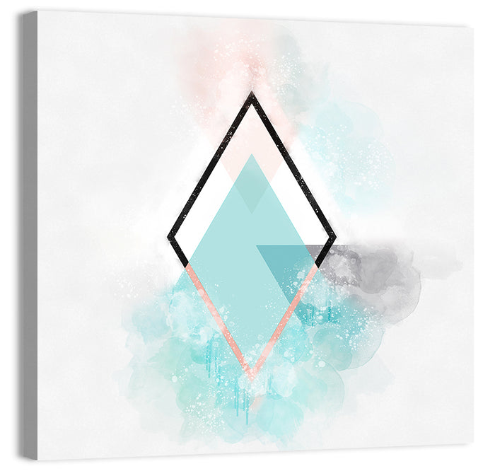 Scandinavian Diamond Geometry Wall Art as a canvas print