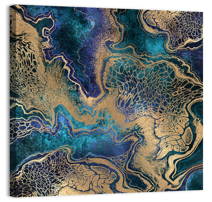 Gilded Geode Abstract Wall Art as a canvas print