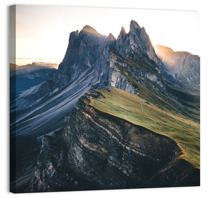 Seceda Ridge, Dolomites Wall Art as a canvas print