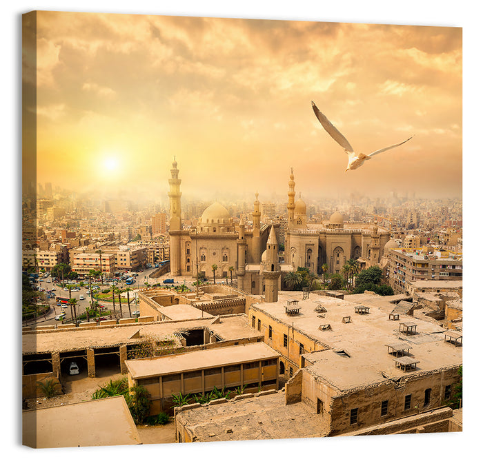 Sultan Hassan Mosque Wall Art as a canvas print