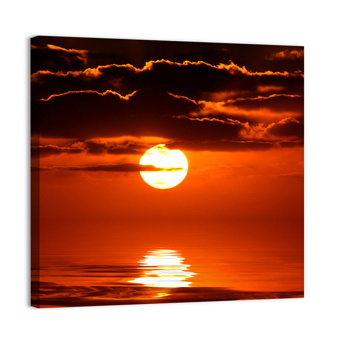Caribbean Coast Sunset Wall Art as a canvas print
