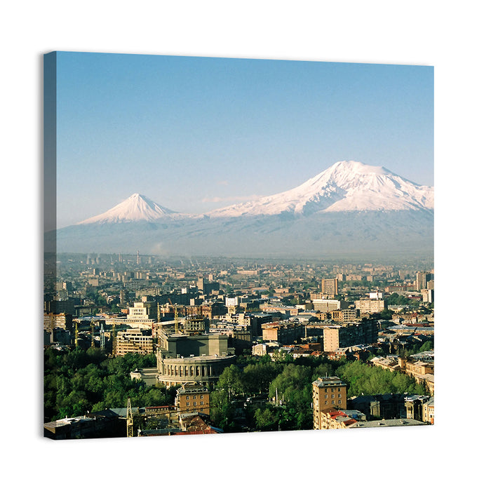 Mount Ararat Over Yerevan Wall Art as a canvas print