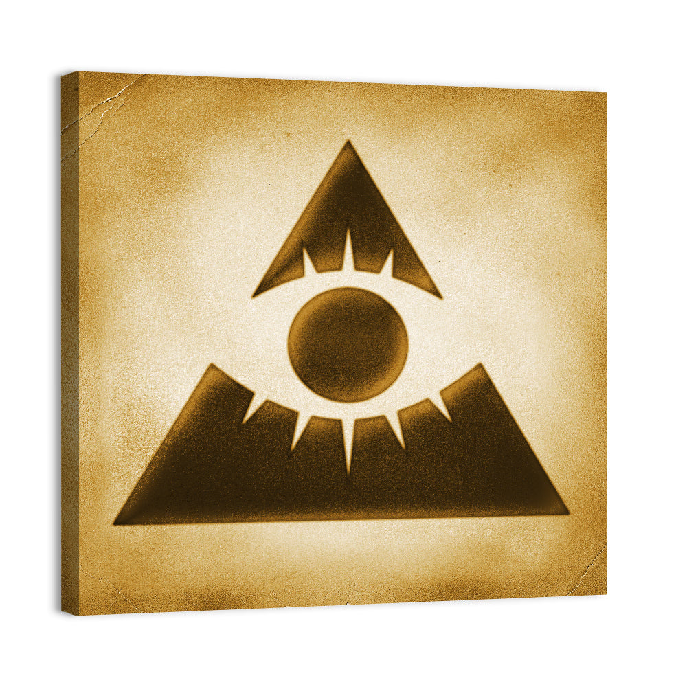Vintage Eye of Providence Wall Art, canvas print, square