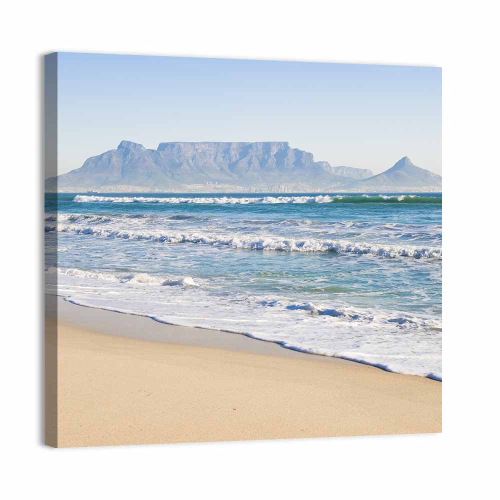 Table Mountain Cape Town Wall Art, canvas print, square