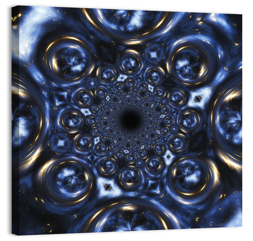 Black Hole Vortex Wall Art, canvas print, square