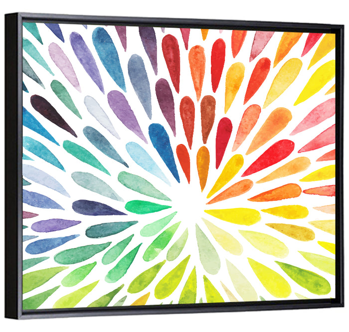 Watercolor Invasion Wall Art as a framed canvas