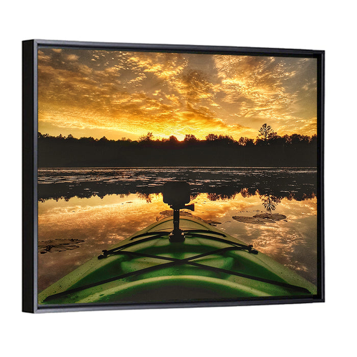 Beaver Dam Sunset, Canada Wall Art as a framed canvas