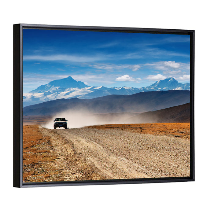 Road to Everest, Tibetan Highlands Wall Art as a framed canvas
