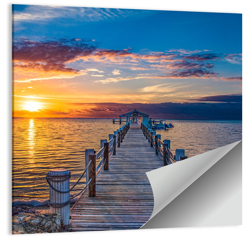 Islamorada Pier at Golden Hour Wall Art