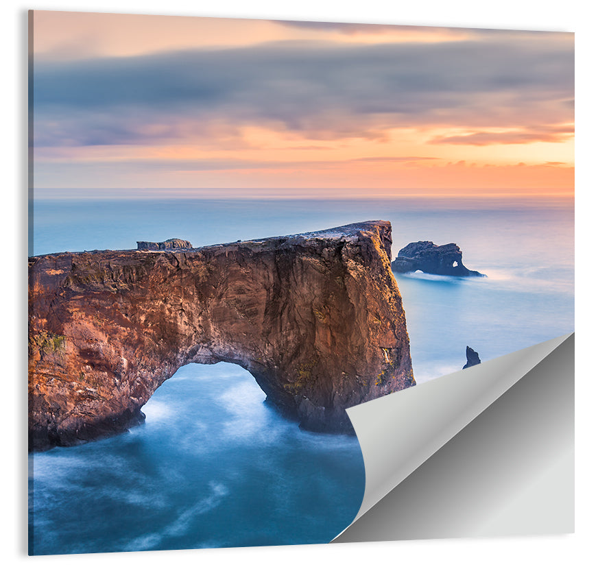 Dyrhólaey Sea Arch at Sunset Wall Art