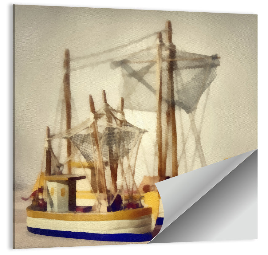 Two Watercolor Boats Wall Art